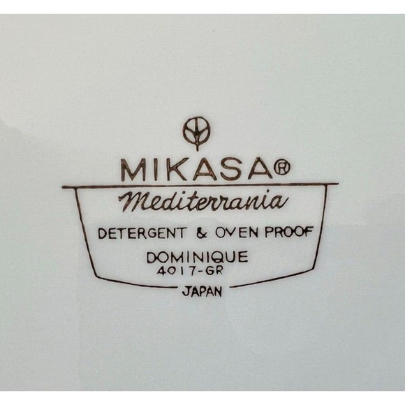 Vintage Mikasa Mediterrania Dominique 12" Chop‎ Plate Black Pyramids Platter MCM - Picture 7 of 7